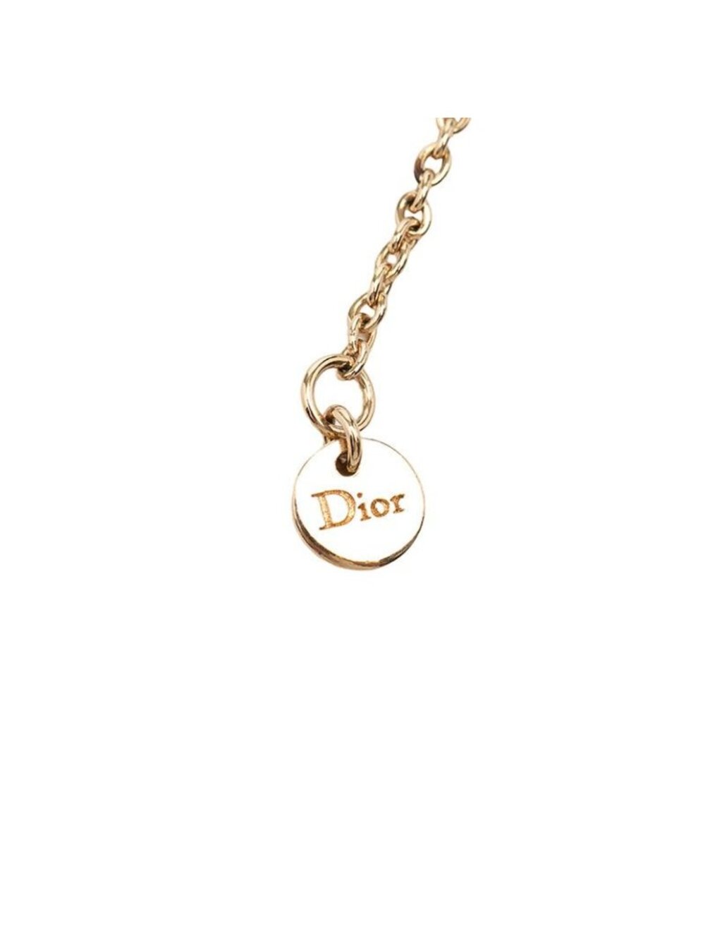 Dior CD Logo Bracelet Gold Plated Line Stone - Picture 7 of 7
